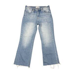 KanCan Juliany High Rise Holly Flare Jeans 11 29 Light Wash Raw Hem